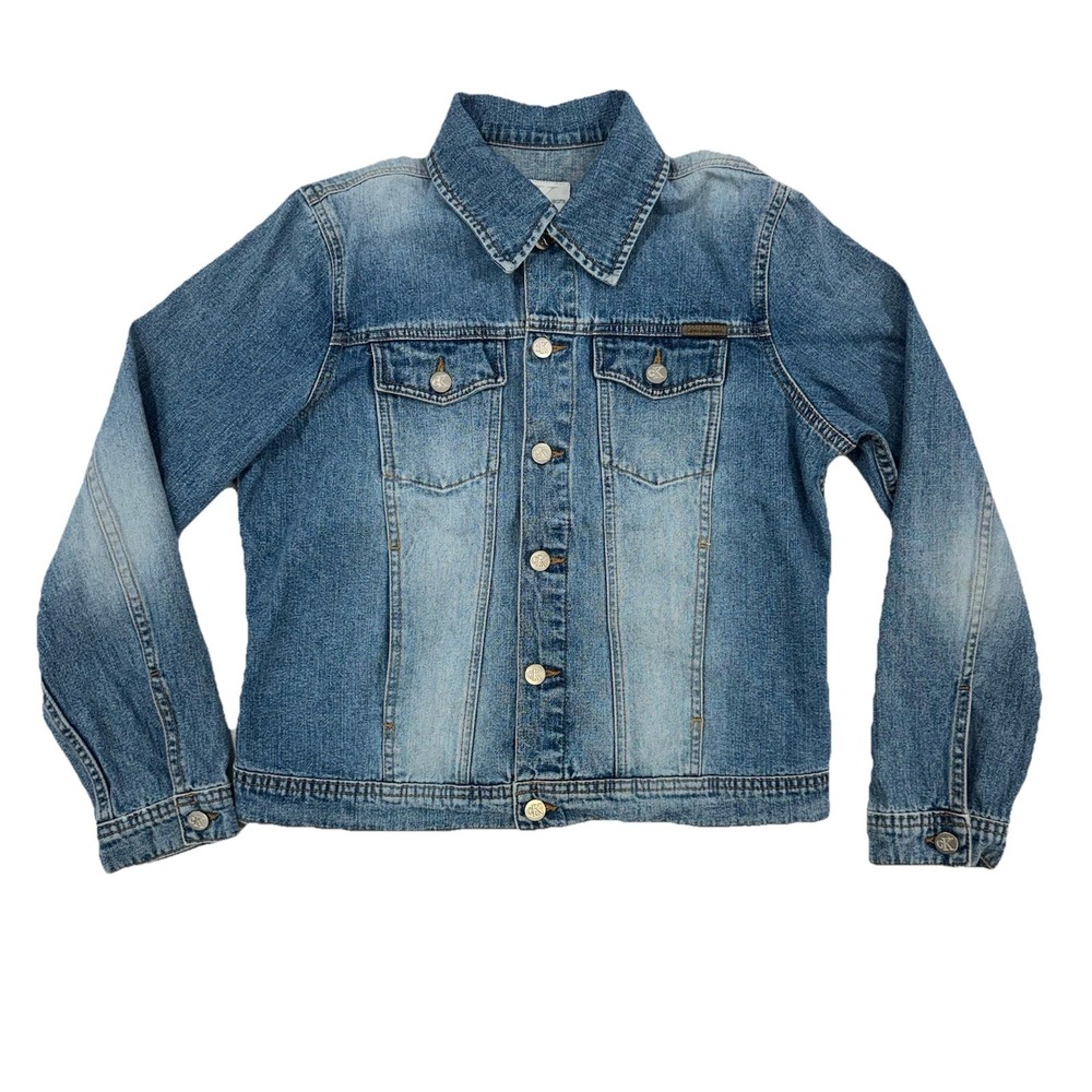 Calvin Klein Jeans Denim Jacket Women's Large Medium Wash Faded